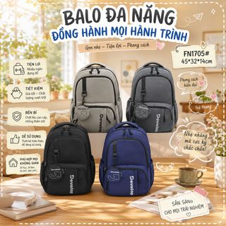 BALO HỌC SINH A1705 – PHONG CÁCH HIỆN ĐẠI, ĐA NĂNG CHO ĐI HỌC & ĐI CHƠI
