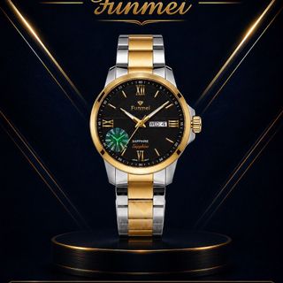 ĐỒNG HỒ NAM CHÍNH HÃNG FUNMEI F2038 DÂY THÉP KÍNH SAPPHIRE FULLBOX TEM