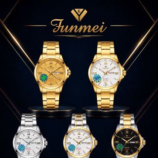 ĐỒNG HỒ NAM CHÍNH HÃNG FUNMEI F2038 DÂY THÉP KÍNH SAPPHIRE FULLBOX TEM