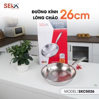 Chảo inox Seka nông lòng size 26cm