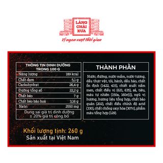 [Combo 3 hủ 260g] - Sốt Ướp Thịt Nướng BBQ Làng Chài Xưa - Ướp thấm vị, nướng thơm ngon