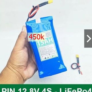 Pin sạc 12V 4S 25A MTM - 13000mh tặng Jack DC