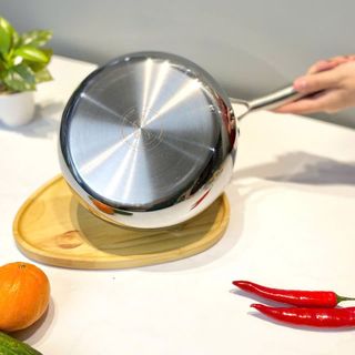 Chảo inox nano nhiệt lạnh sâu lòng Seka SK6024 Size 24cm kèm vung