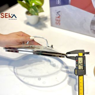 Chảo inox nano nhiệt lạnh sâu lòng Seka SK6024 Size 24cm kèm vung