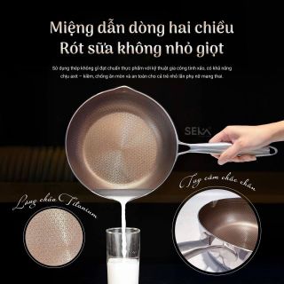 316L - Chảo sâu Titanium Seka 26cm (kèm nạo SK67)