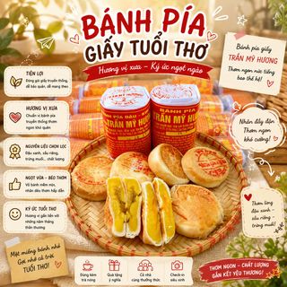 🥮 BÁNH PÍA GÓI GIẤY XƯA – ĐẶC SẢN SÓC TRĂNG, HƯƠNG VỊ TRUYỀN THỐNG