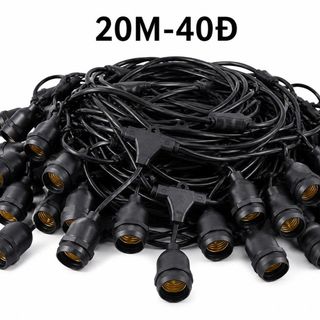 DÂY ĐUI ĐÈN TRANG TRÍ E27 CHỐNG NƯỚC 20M-40Đ (T25)