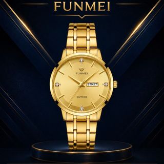 ĐỒNG HỒ NAM CHÍNH HÃNG FUNMEI F2041 DÂY THÉP KÍNH SAPPHIRE FULLBOX TEM