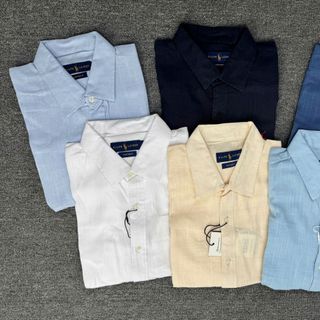 Big size Áo sơ mi  LINEN POLO tay dài nam.  Chất vải linen mềm - mịn - ko pha.