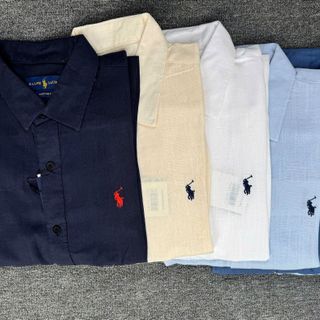 Big size Áo sơ mi  LINEN POLO tay dài nam.  Chất vải linen mềm - mịn - ko pha.