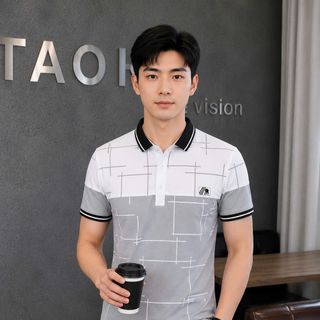áo nam trắng phối xám in - giá sỉ - gái buôn tận xưởng