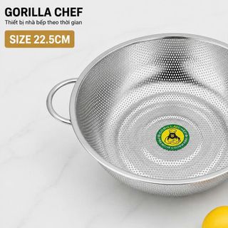 RỔ INOX 2 QUAI 22,5cm GORILLA CHEF (T100)