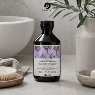 Dầu Gội Davines Calming Shampoo Davines tím - Gội làm sạch da đầu, Hỗ trợ làm dịu da đầu nhạy cảm