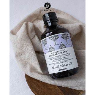 Dầu Gội Davines Calming Shampoo Davines tím - Gội làm sạch da đầu, Hỗ trợ làm dịu da đầu nhạy cảm