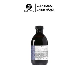 Dầu gội tím Davines ALCHEMIC Shampoo Silver - Khử vàng cho tóc tẩy sáng, Hỗ trợ dưỡng tóc
