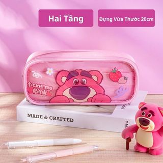 Hộp Bút Disney Lotso Màu Hồng Đáng Yêu - Bóp Đựng Bút A83150-T1