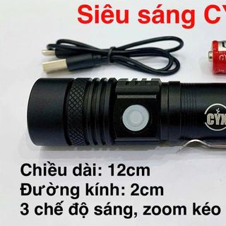 ĐÈN PIN SIÊU SÁNG 3 CHẾ ĐỘ ZOOM XA CYX-005