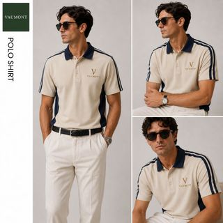 Áo Polo Vaumont Cotton Cao cấp nam. Chất vải cotton cao cấp mềm mại.