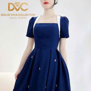 Đầm liền dự tiệc thiết kế dáng xoè giúp che khuyết điểm, dự tiệc chất liệu cotton co giãn, mềm mại, dày dặn B12