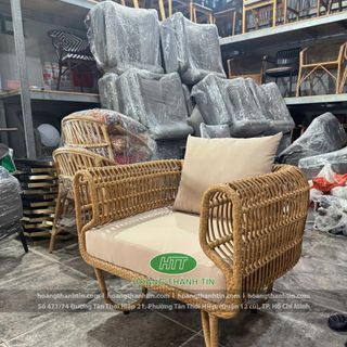 Sofa Nhựa Giả Mây cao cấp ngoài trời