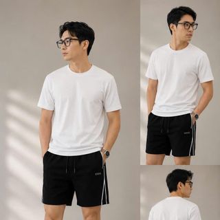 Quần short nam. Chất vải Bc cotton mịn, logo thêu sắc nét.