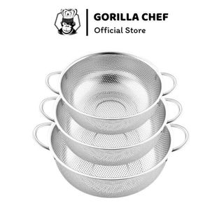 RỔ INOX 2 QUAI 25,5cm GORILLA CHEF (T100)