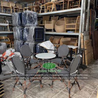 Ghế cafe Nhựa Giả Mây ngoài trời cao cấp giá rẻ tại Sài Gòn