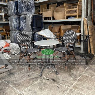 Ghế cafe Nhựa Giả Mây ngoài trời cao cấp giá rẻ tại Sài Gòn