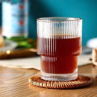 BỘ 6 LY THUỶ TINH 2 TẦNG KẺ SỌC 193ml CAO CẤP (T12)