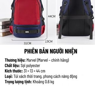 Balo Học Sinh Marvel Spider-Man Cao Cấp - Balo Thời Trang Chống Thấm Nước Dung Tích Đựng Laptop A4