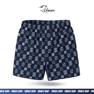 Quần đùi Nam cotton co giãn mặc nhà thoáng mát, Quần đùi nam họa tiết thoáng mát Q14