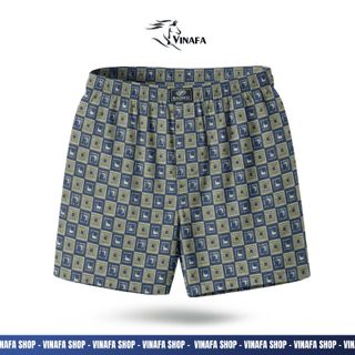 Quần đùi Nam cotton co giãn mặc nhà thoáng mát, Quần đùi nam họa tiết thoáng mát Q14