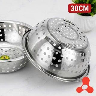 RỔ INOX LỖ LỚN SIZE 30cm (T160)