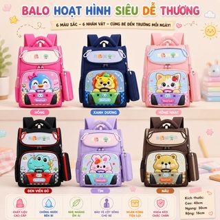 BALO CHỐNG GÙ A360 HÌNH NỔI 3D SIÊU CUTE – KÈM VÍ DÀI TIỆN LỢI CHO BÉ