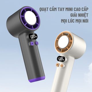 Quạt Cầm Tay Mini Tanaka FL16 Pin 4000mAh Siêu Khủng - 100 Cấp Độ Gió, Nút Tản Nhiệt Làm Lạnh Nhanh
