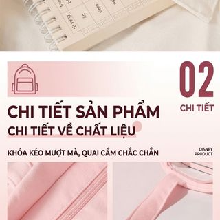 Túi xách thời trang Disney Gấu Lotso B22209-T3 Túi Tote Vải Canvas Phối Sọc Caro Đựng Đồ Đa Năng Cho Nữ