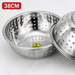 RỔ INOX LỖ LỚN SIZE 38cm (T120)