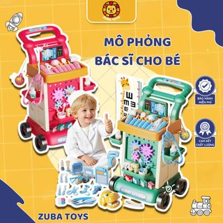 Bộ Đồ Chơi Bác Sĩ 91 Chi Tiết Cao Cấp Zuba Toys, Đồ Chơi Nhập Vai Giáo Dục Cho Bé Trai Và Bé Gái