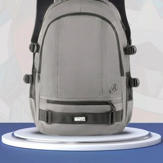 Balo Học Sinh Marvel Captain America B22096-A3 Màu Ghi Xám - Balo Thời Trang Chống Thấm Nước Nhẹ Đựng Laptop A4