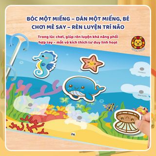 Bộ Học Liệu Bóc Dán Montessori Thông Minh 20 Trang Zuba Toys Tái Sử Dụng Nhiều Lần Cho Bé