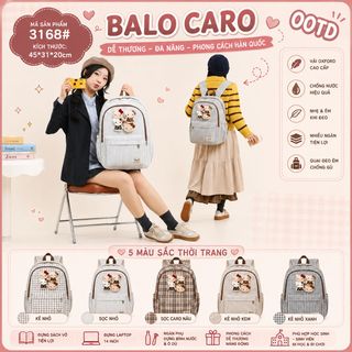 BALO CARO KITTY HÀN QUỐC A3168 – SIÊU XINH, FORM ĐẸP, ĐEO ÊM VAI