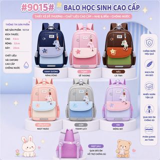 BALO HỌC SINH A9015 – Màu pastel cực xinh bé nào cũng mê