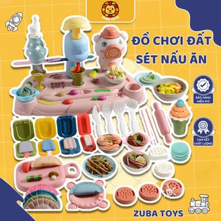 Bộ Đồ Chơi Đất Sét Nấu Ăn Zuba Toys, Đất Nặn Tạo Hình Kích Thích Sáng Tạo, An Toàn Cho Bé