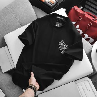 T shirt CHROME Nam.  Chất  Cotton 100% 4c.  Dày Mịn mát. Logo Thêu đắp vải cùng màu.