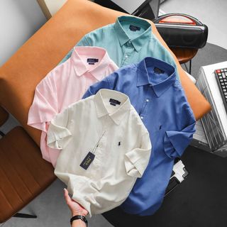 Sơ mi LINEN POLO nam. Chất cải linen mềm - tưng - ko pha- mịn.