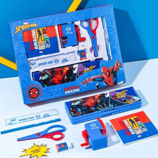 Bộ Dụng Cụ Học Tập Disney DM6049- Set  Quà Tặng 7 Món Cho Bé Gồm Hộp Bút, Cục Tảy, Kéo, Gọt Bút Chì