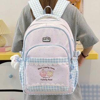 🎒 BALO LOVE CHẤM BI CARO PHỐI REN A1742 – NGỌT NGÀO, SIÊU XINH