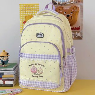 🎒 BALO LOVE CHẤM BI CARO PHỐI REN A1742 – NGỌT NGÀO, SIÊU XINH