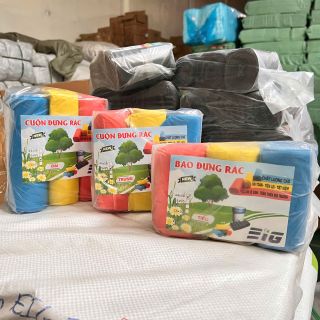 Set 3 Cuộn Túi Rác Màu 1KG EIG Siêu Dai - Túi Rác Sinh Học Tự Phân Hủy Thân Thiện Môi Trường - Giá Sỉ