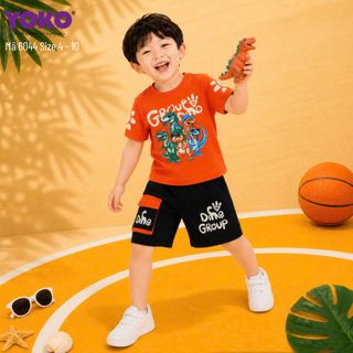 [Sỉ ri] - Bộ đồ Group Dino Cotton 100% Tay ngắn, quần short size Nhí dành cho bé trai Yoko- Y6044